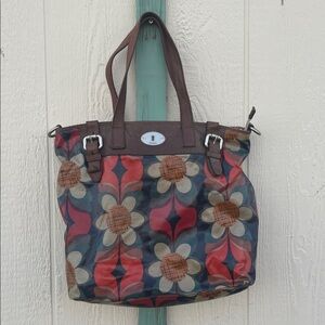 Fossil Key-Per floral tote bag